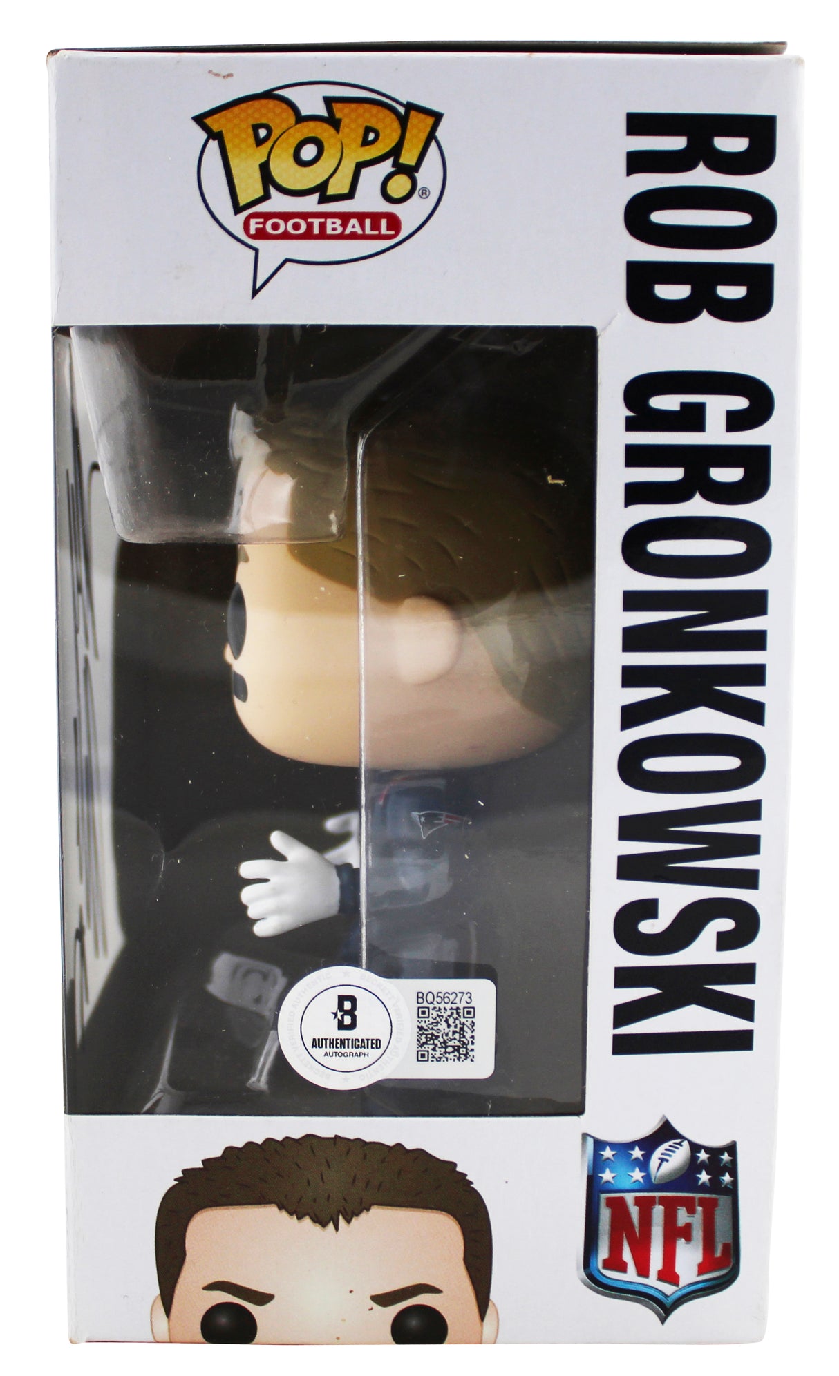 Patriots Rob Gronkowski Signed Patriots #56 Funko Pop Vinyl Figure BAS #BQ56273