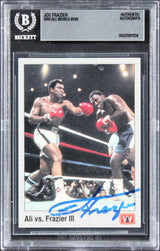 Joe Frazier Authentic Signed 1991 All World #148 Card Autographed BAS Slabbed