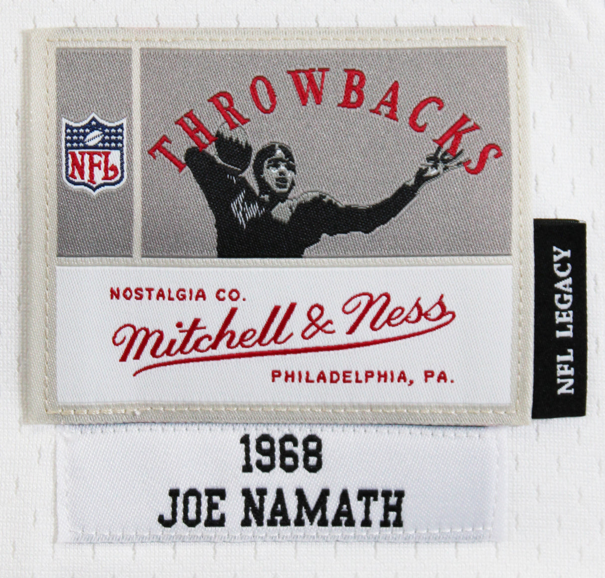 Jets Joe Namath Authentic Signed White Mitchell & Ness Jersey BAS Witnessed