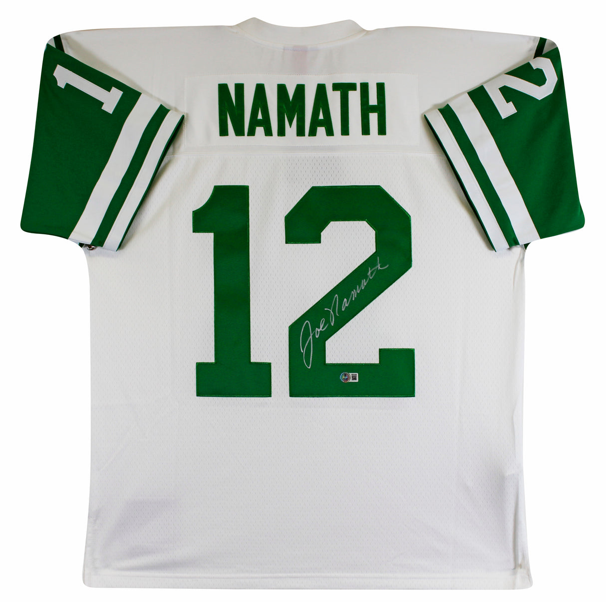 Jets Joe Namath Authentic Signed White Mitchell & Ness Jersey BAS Witnessed