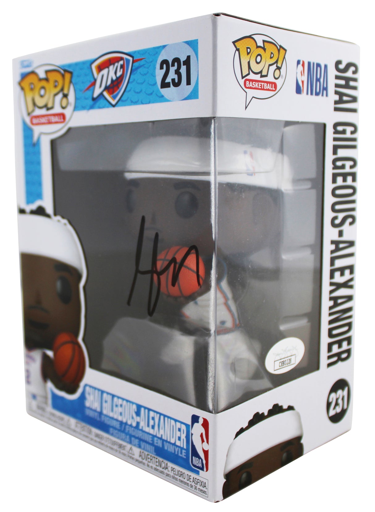 Thunder Shai Gilgeous-Alexander Signed OKC #231 Funko Pop Figure JSA #CE80228