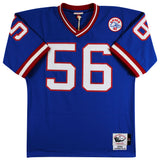 Giants Lawrence Taylor Signed 1986 Blue M&N Throwback Authentic Jersey BAS