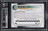Athletics Leo De Vries Authentic Signed 2025 Bowman Draft #BD87 Card BAS Slabbed