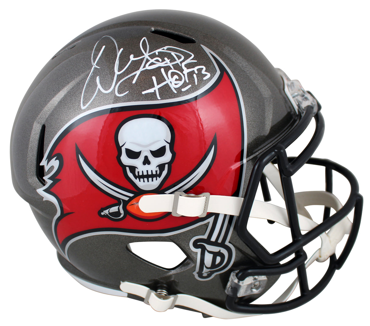 Bucs Warren Sapp "HOF 13" Signed Full Size Speed Rep Helmet W/ Case BAS Witness