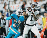 Bengals Ja'Marr Chase Signed 16x20 Horizontal Photo vs. Dolphins BAS Witnessed