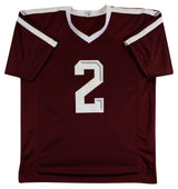 Texas A&M Johnny Manziel "2x Insc" Signed Maroon Pro Style Jersey BAS #2W560221