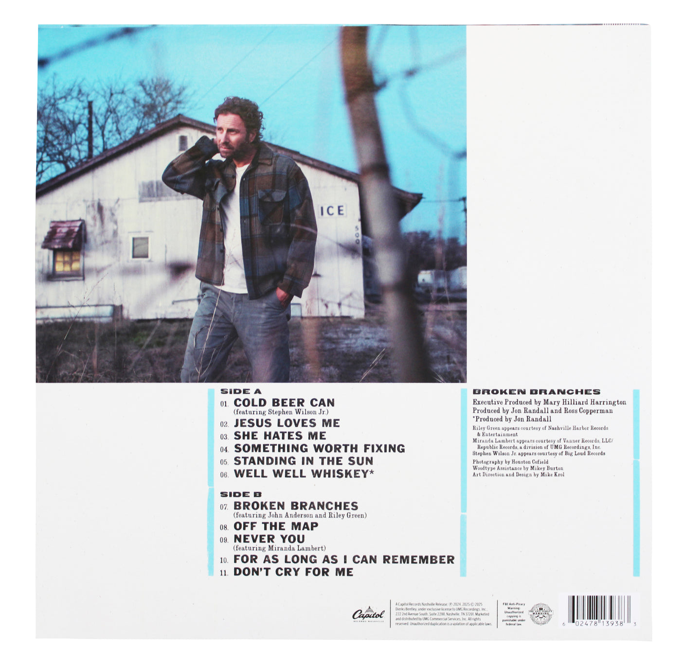 Dierks Bentley Authentic Signed Broken Branches Album Flat w/ Album & Vinyl BAS