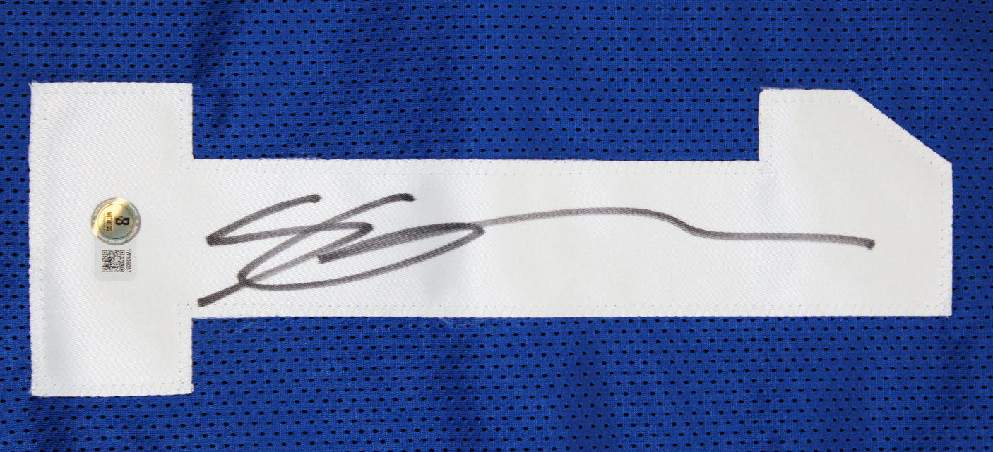 Ahmad "Sauce" Gardner Authentic Signed Blue Pro Style Jersey BAS Witnessed