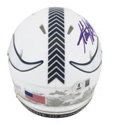 Vikings Adrian Peterson Signed STS III Speed Mini Helmet W/ Case BAS Witnessed