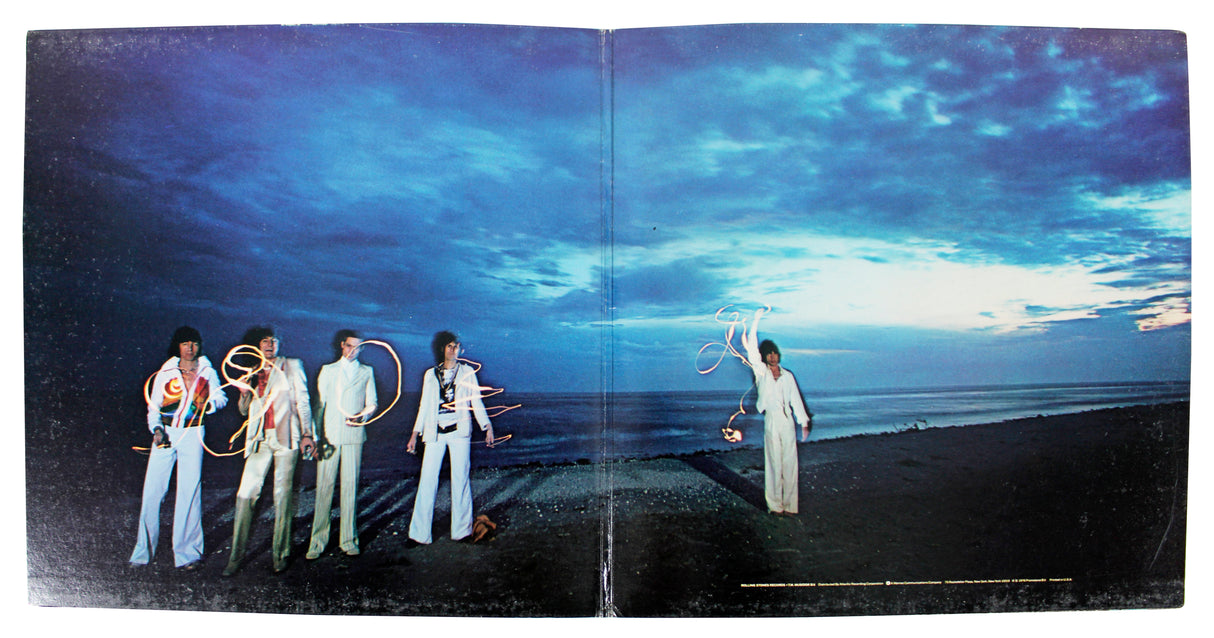 Rolling Stones (4) Jagger, Richards, Wood +1 Signed Album Cover BAS #AB07769