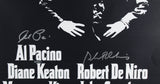 Al Pacino & Robert De Niro The Godfather Authentic Signed 27x40 Poster BAS LOA