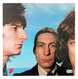 Rolling Stones (4) Jagger, Richards, Wood +1 Signed Album Cover BAS #AB07769