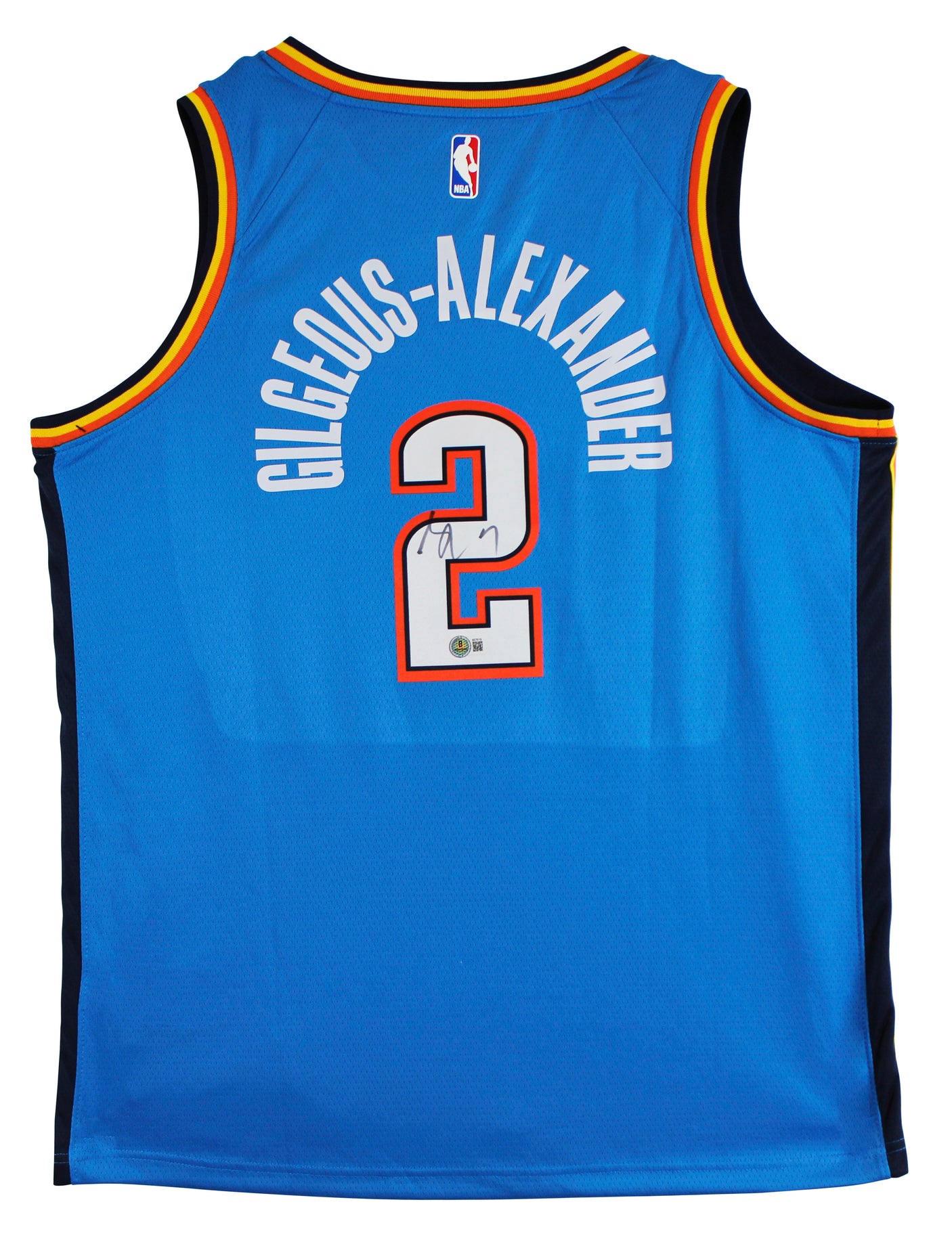 Thunder Shai Gilgeous-Alexander Signed Blue Nike Icon Edition Jersey BAS