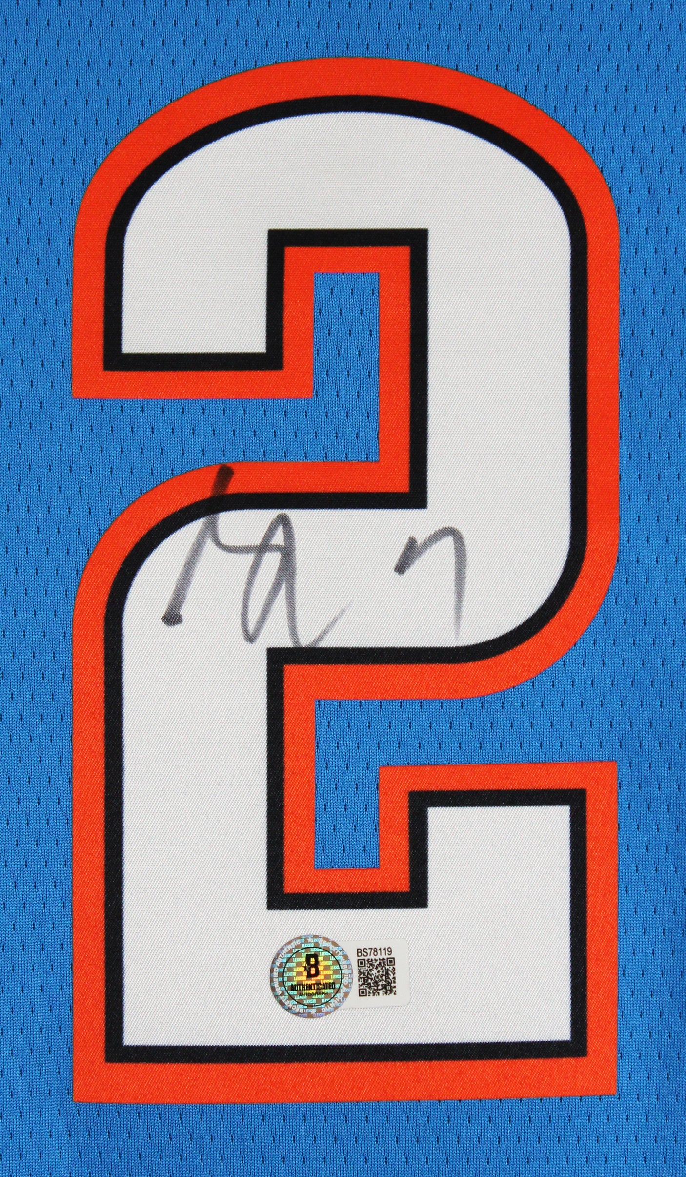 Thunder Shai Gilgeous-Alexander Signed Blue Nike Icon Edition Jersey BAS