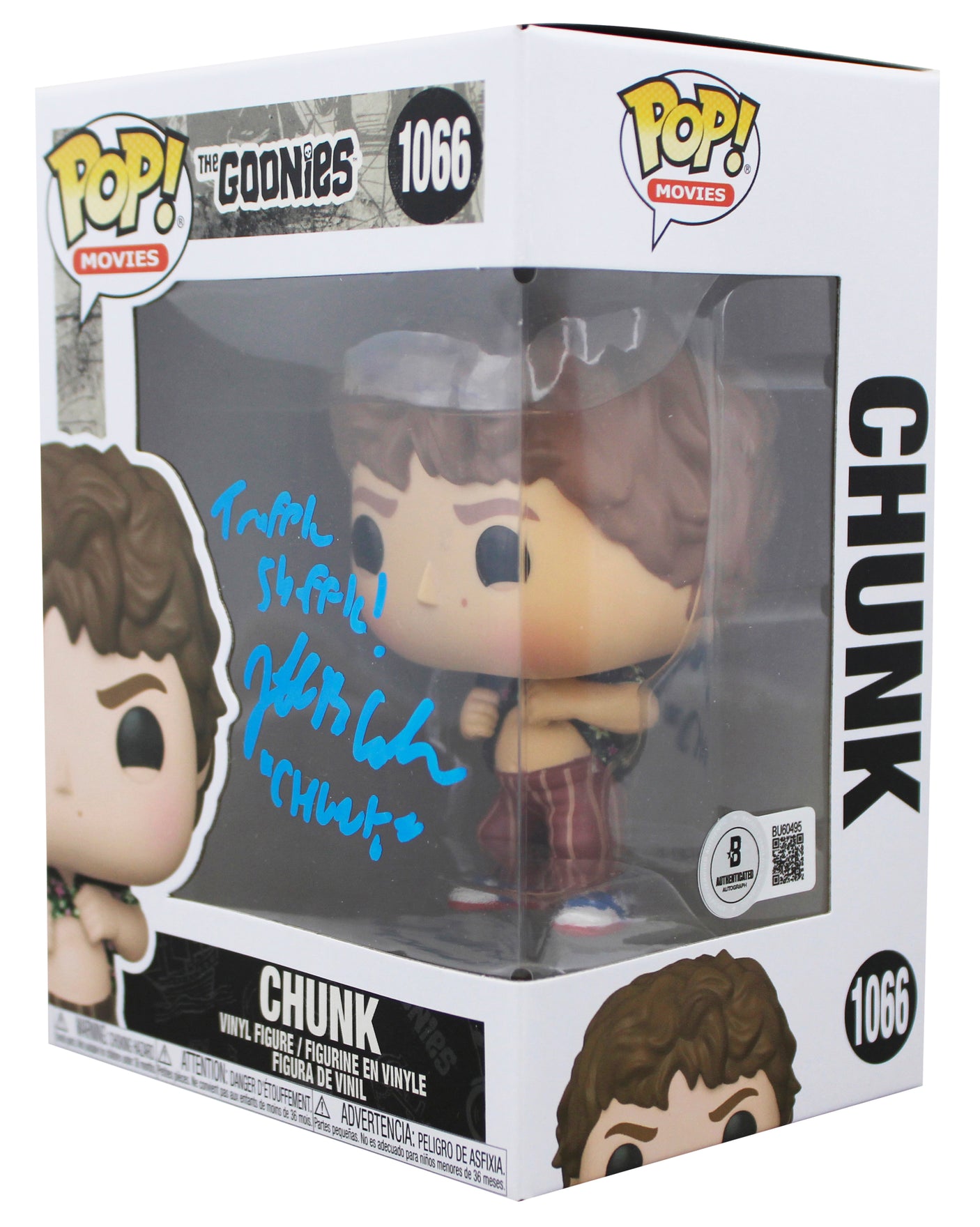 Jeff Cohen The Goonies "2x Insc" Signed #1066 Funko Pop Figure BAS #BU60495