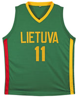 Lithuania Domantas Sabonis Authentic Signed Green Pro Style Jersey BAS Witnessed