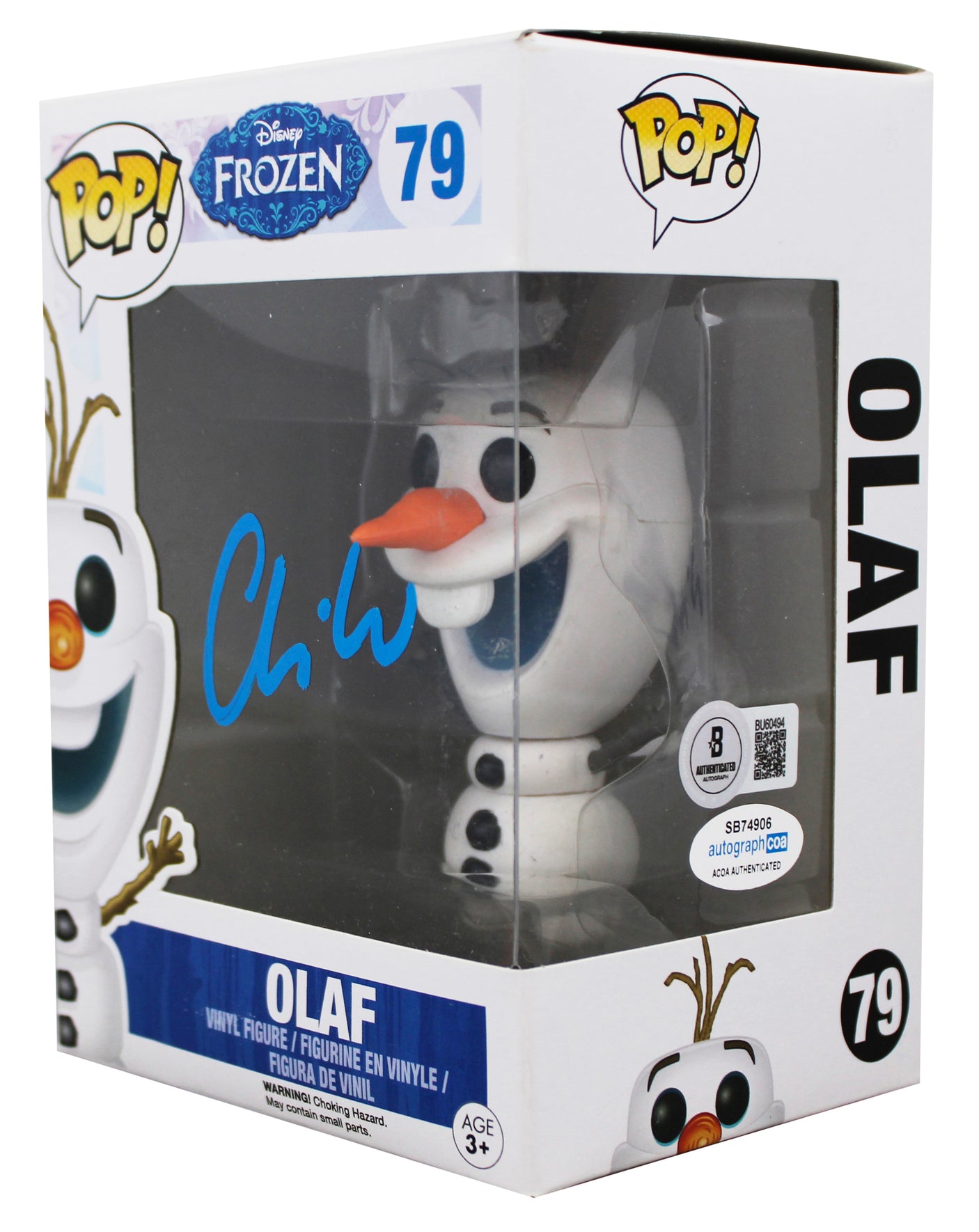 Chris Williams Frozen Signed Olaf #79 Funko Pop Vinyl Figure BAS #BU60494