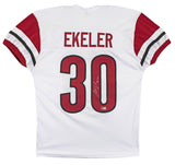 Austin Ekeler Authentic Signed White Procut Style Jersey BAS Witnessed
