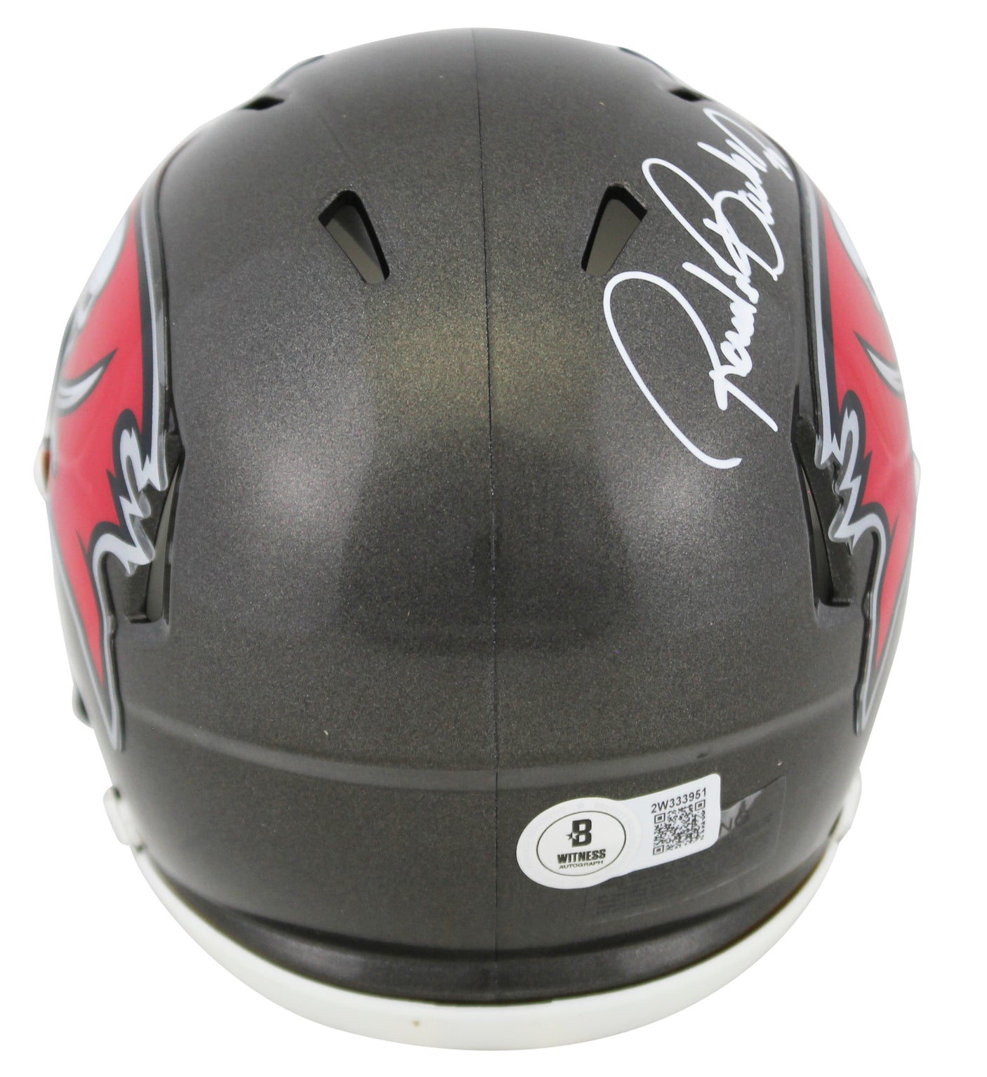 Buccaneers Ronde Barber Authentic Signed Speed Mini Helmet w/ Case BAS Witnessed