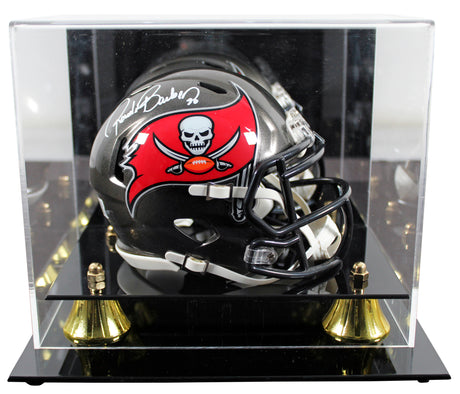 Buccaneers Ronde Barber Authentic Signed Speed Mini Helmet w/ Case BAS Witnessed