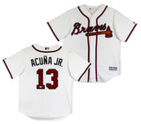 Braves Ronald Acuna Jr. Signed White Majestic Cool Base Jersey JSA W #WIT196166