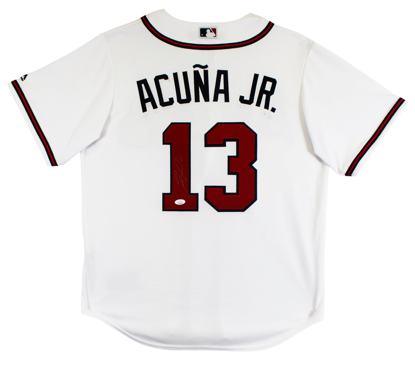 Braves Ronald Acuna Jr. Signed White Majestic Cool Base Jersey JSA W #WIT196166