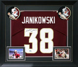 Florida State Sebastian Janikowski Signed Maroon Pro Style Framed Jersey BAS Wit
