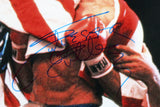 Sylvester Stallone Rocky Signed Horizontal Flag 16x24 Photo BAS #AE09500