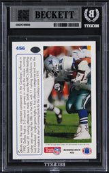 Emmitt Smith Signed 1991 Upper Deck '92 Hologram #456 Card Auto 10! BAS Slabbed