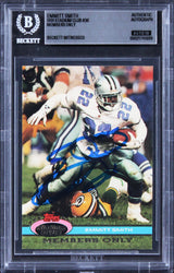 Emmitt Smith Signed 1991 Stadium Club Members Only #36 Card Auto 10! BAS Slabbed
