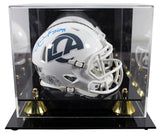 Rams Eric Dickerson "HOF 99" Signed STS III Speed Mini Helmet W/ Case BAS Wit