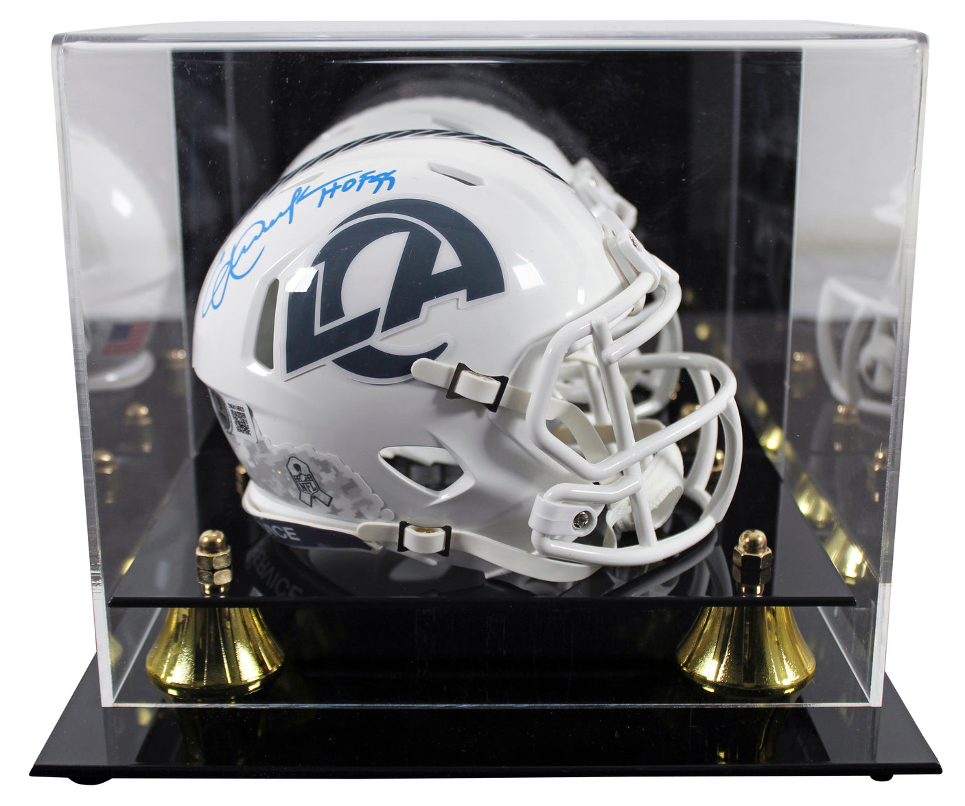 Rams Eric Dickerson "HOF 99" Signed STS III Speed Mini Helmet W/ Case BAS Wit