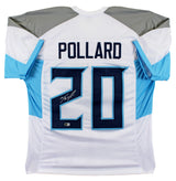 Tony Pollard Authentic Signed White Pro Style Jersey Autographed BAS Witnessed