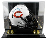 Bears Brian Urlacher "HOF 18" Signed Lunar Speed Mini Helmet W/ Case BAS Witness