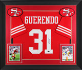 Isaac Guerendo Authentic Signed Red Pro Style Framed Jersey BAS Witnessed