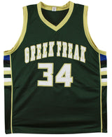 Giannis Antetokounmpo Authentic Signed Green Pro Style Jersey JSA
