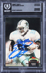 Cowboys Emmitt Smith Signed 1992 Stadium Club #190 Card Auto GM 10! BAS Slabbed