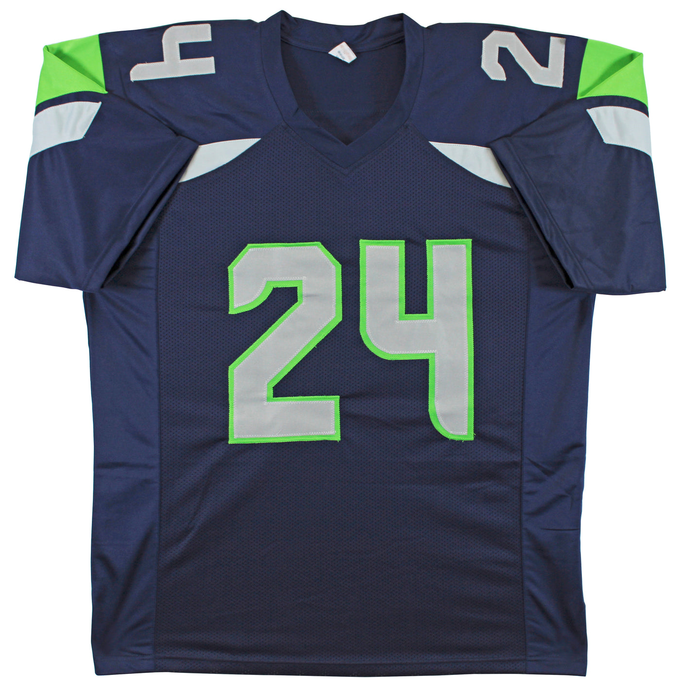 Marshawn Lynch Authentic Signed Navy Blue Pro Style Jersey Autographed BAS