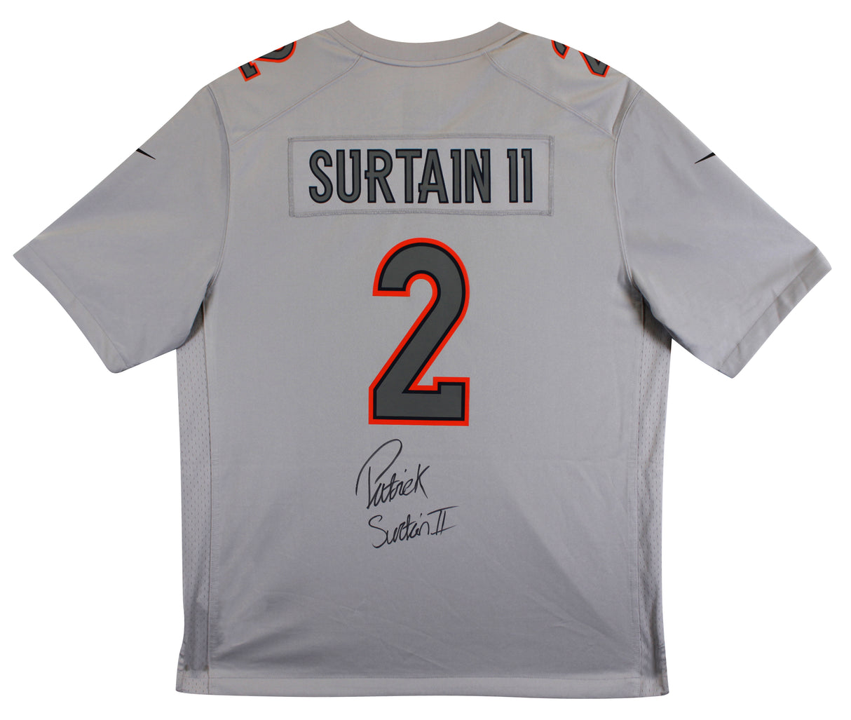 Broncos Patrick Surtain II Authentic Signed Gray Nike Game Jersey BAS Witnessed