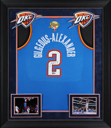 Thunder Shai Gilgeous-Alexander Signed Blue Nike Finals Ed. Framed Jersey BAS
