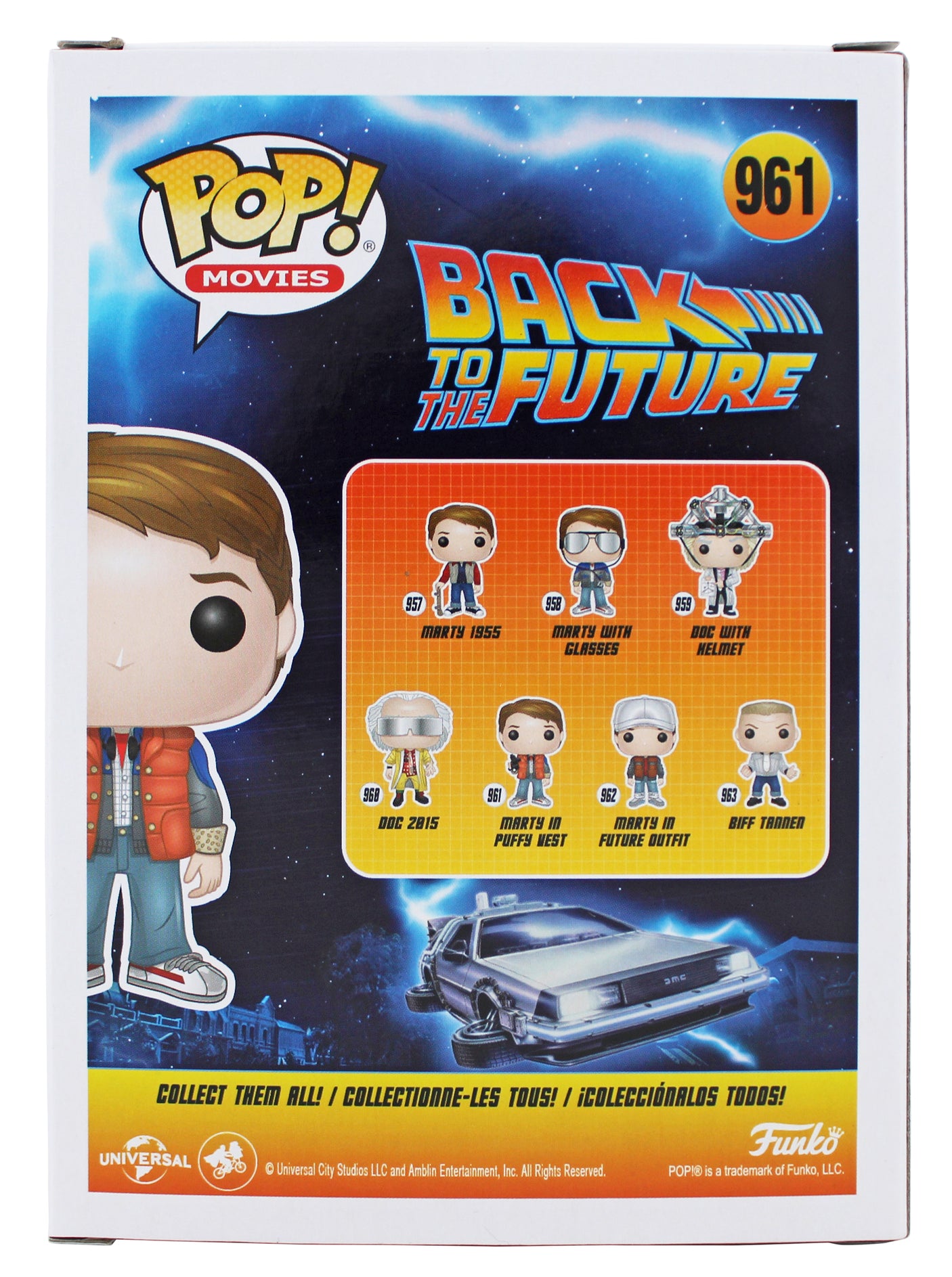 Michael J. Fox Back To The Future Signed #961 Funko Pop Vinyl Figure BAS