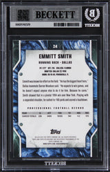 Cowboys Emmitt Smith Signed 2024 Topps Resurgence BOS #24 Card Auto 10! BAS Slab