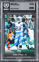 Cowboys Emmitt Smith Signed 1995 Upper Deck #200 Card Auto Grade 10! BAS Slabbed