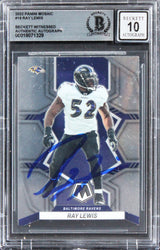 Ravens Ray Lewis Signed 2022 Panini Mosaic #19 Card Auto Graded 10! BAS Slabbed