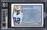 Cowboys Emmitt Smith Signed 1999 Topps #322 Card Auto Gem Mint 10! BAS Slabbed