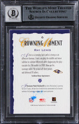 Ravens Ray Lewis Signed 2002 Gridiron Kings Bronze #6 Card Auto 10! BAS Slabbed