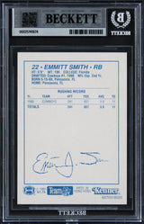 Emmitt Smith Signed 1991 Kenner Starting Lineup #24 Card Auto GM 10! BAS Slabbed