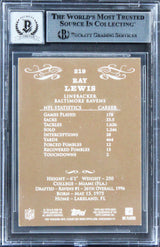 Ravens Ray Lewis Signed 2009 Topps Mayo #219 Card Auto Graded GM 10! BAS Slabbed