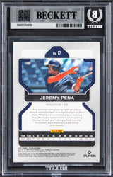 Astros Jeremy Pena 2022 Panini Prizm #17 Rookie Card Autographed BAS Slabbed