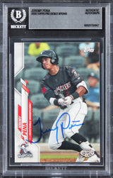 Astros Jeremy Pena Authentic Signed 2020 Topps Pro Debut #PD146 Card BAS Slabbed